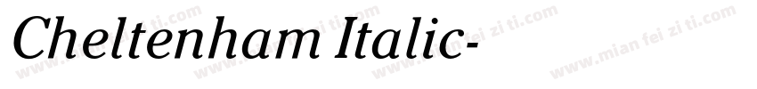 Cheltenham Italic字体转换